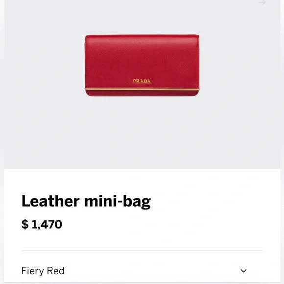 ONE OF A KIND - PRADA Mini Wallet Bag, Fiery Red - Picture 2 of 14
